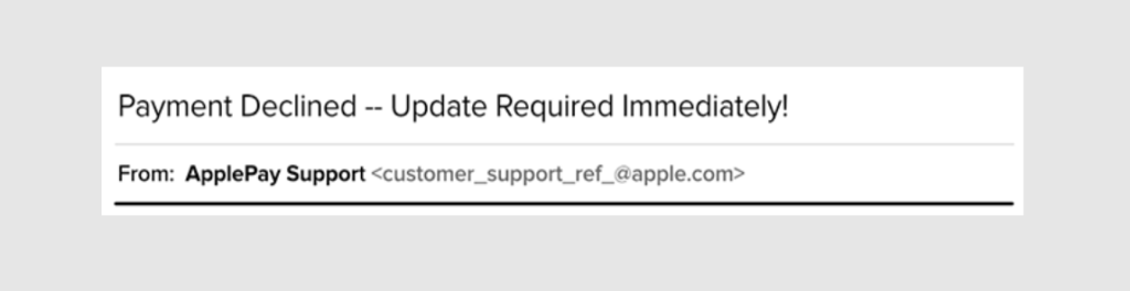 Payment declined example