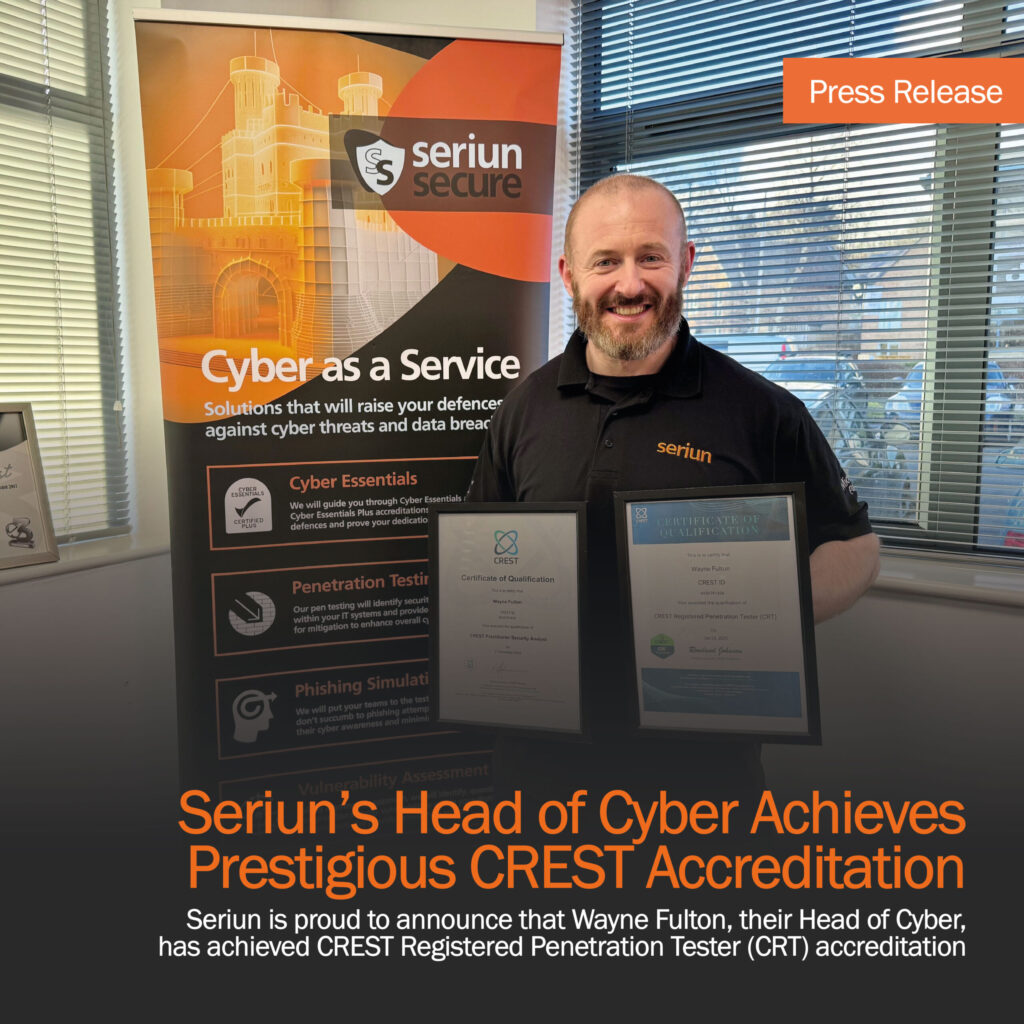 Seriun’s Head of Cyber Achieves Prestigious CREST Accreditation